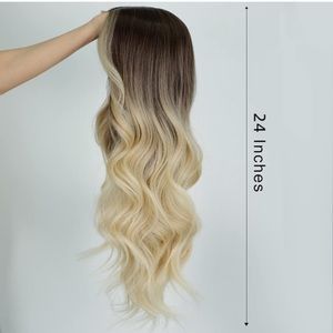 Ombre Blonde Middle Part Lace Front Wigs